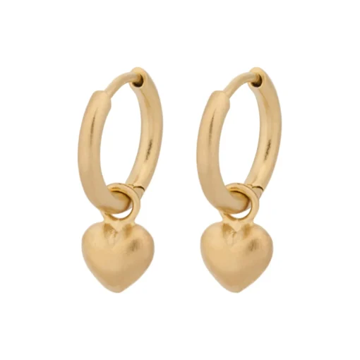 Heart øreringe, guld