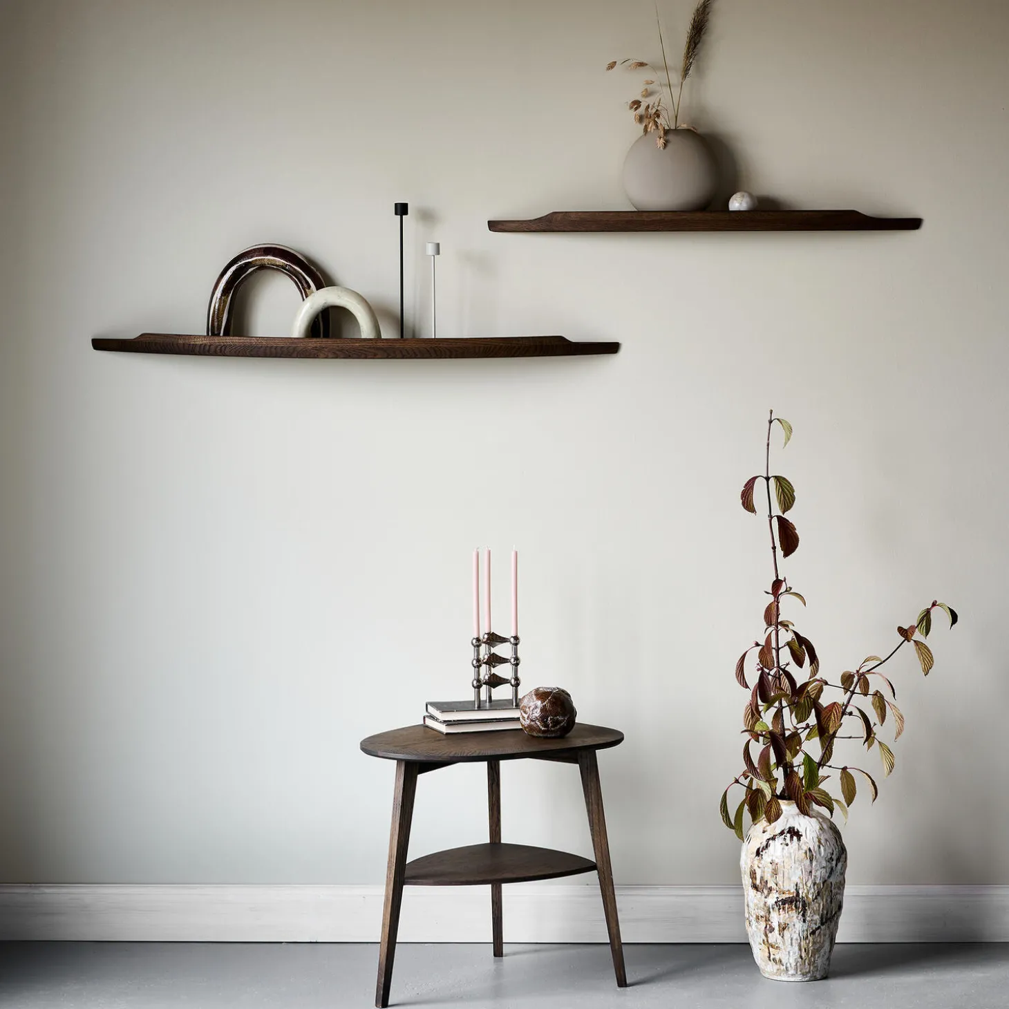 Heart Table, olieret røgbejdset eg