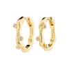 HERMIONE Crystal Hoops, gold plated