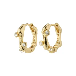 HERMIONE Recycled Crystal Hoop Øreringe, gold plated
