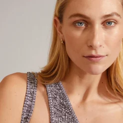 HERMIONE Recycled Crystal Hoop Øreringe, gold plated