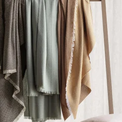 Herringbone plaid, chocolate/beige