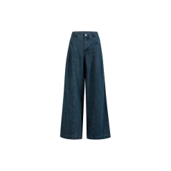 High waisted denim pants - Anna fit, dark blue denim