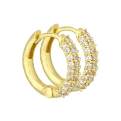 Hoop Earring with Zircons