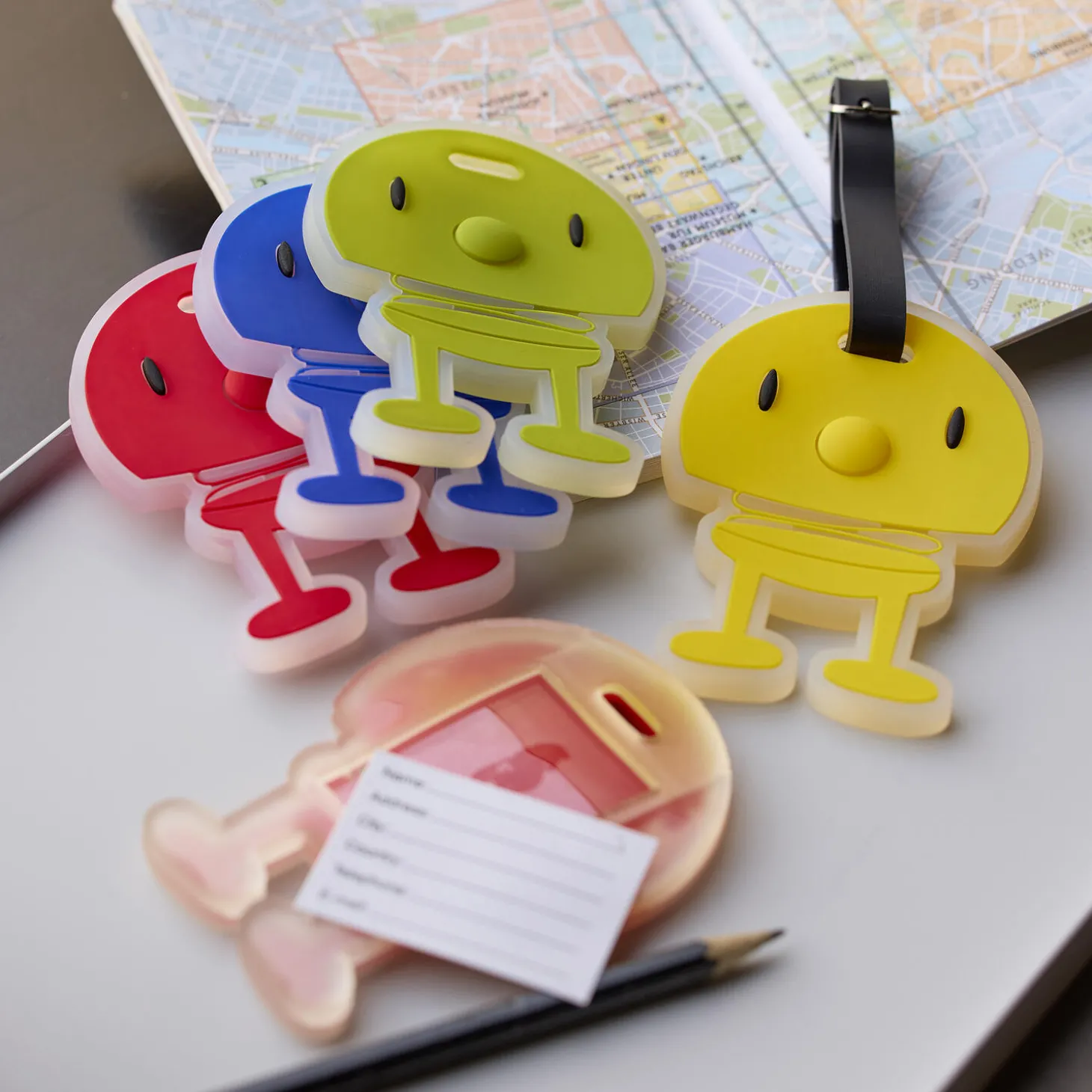 Hoptimist Bag tag, red