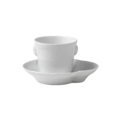 Hvid Elements espressokop med underkop 9 cl