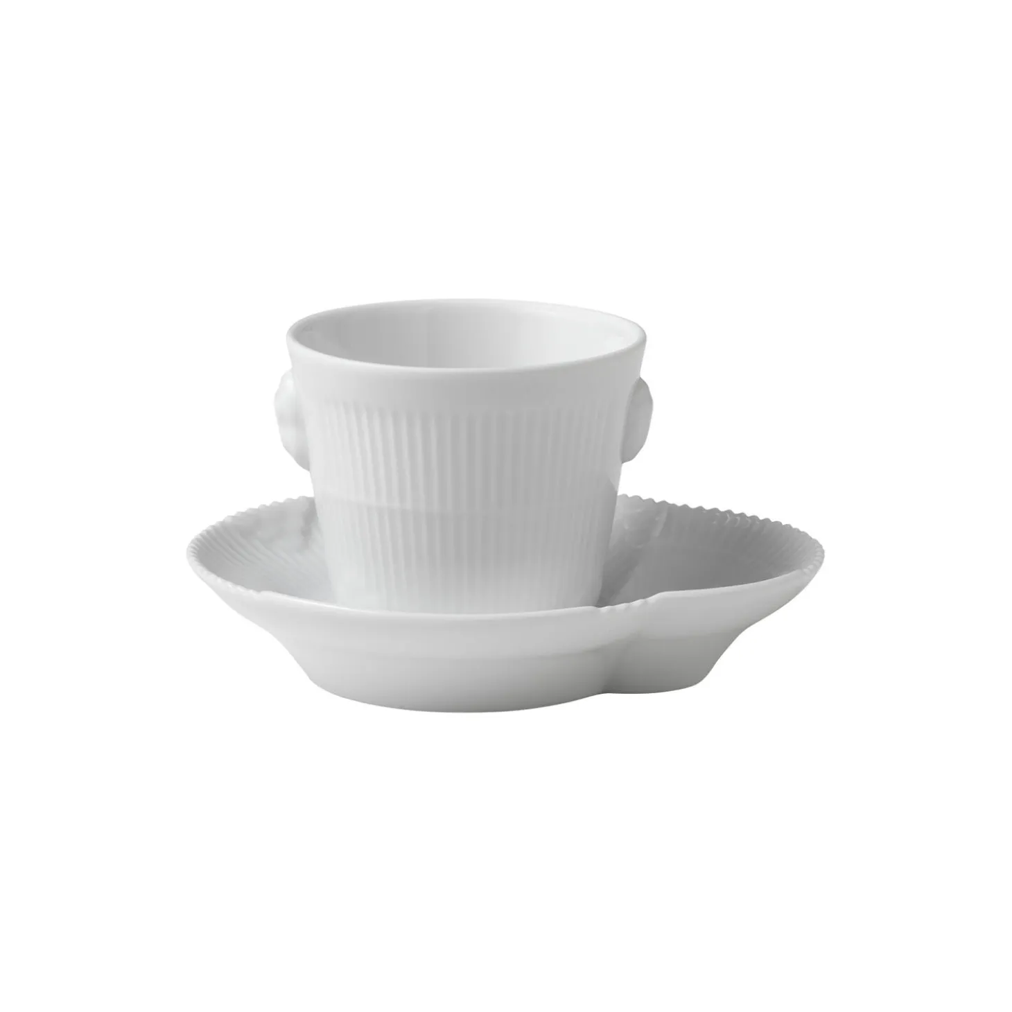 Hvid Elements espressokop med underkop 9 cl
