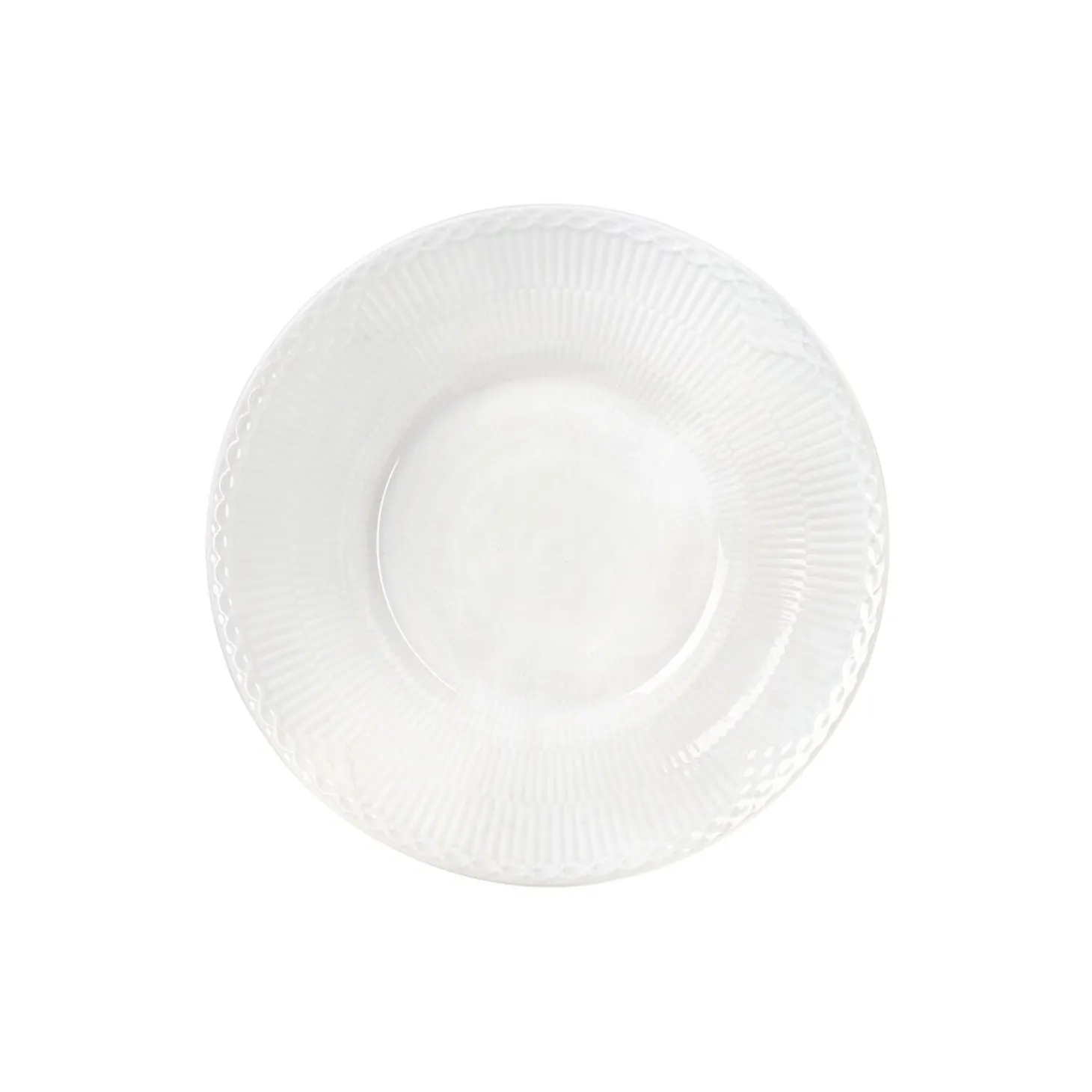 Hvid Halvblonde dyb tallerken Ø 24 cm