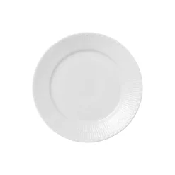 Hvid Halvblonde tallerken Ø 22 cm