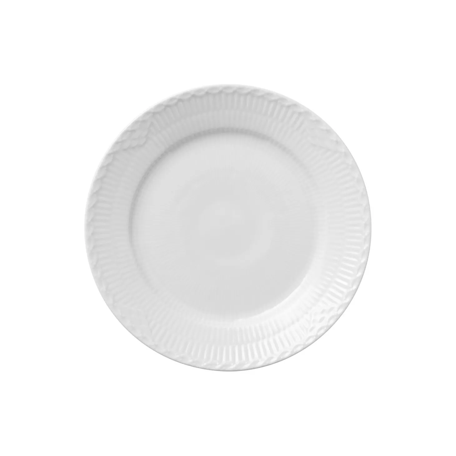 Hvid Halvblonde tallerken Ø 19 cm