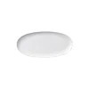 Hvid Riflet aflangt fad 37 cm