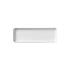 Hvid Riflet fad 36 cm