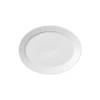 Hvid Riflet fad 35 cm