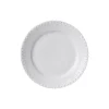 Hvid Riflet Helblonde Tallerken Ø 19 cm