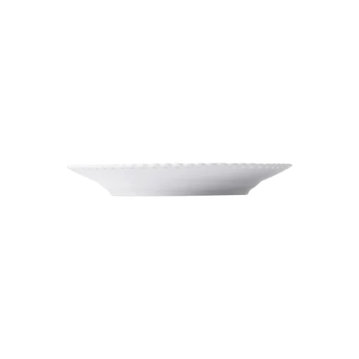 Hvid Riflet Helblonde Tallerken Ø 19 cm