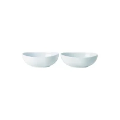 Hvid Riflet oval skål 37 cl, 2 stk