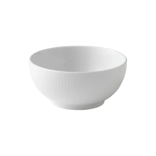 Hvid Riflet skål 47 cl