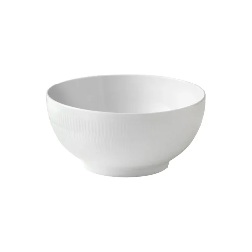 Hvid Riflet skål 310 cl