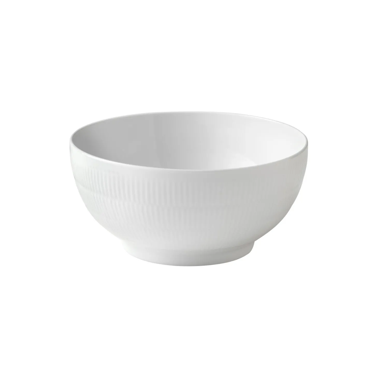 Hvid Riflet skål 310 cl