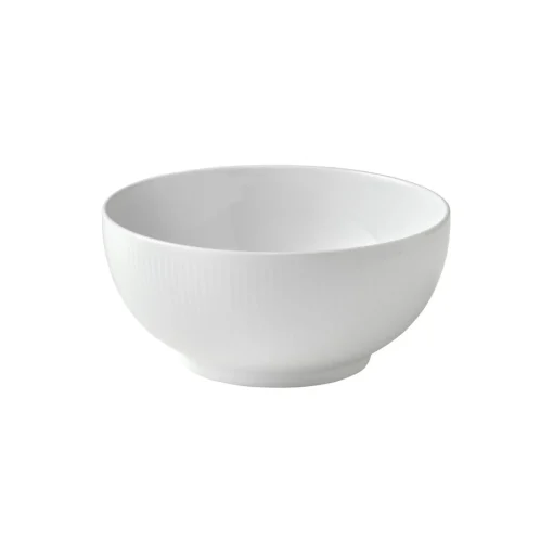 Hvid Riflet skål 180 cl