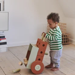 3-i-1 Gåvogn, burnt orange/dusty green