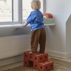 3-i-1 Gåvogn, burnt orange/dusty green