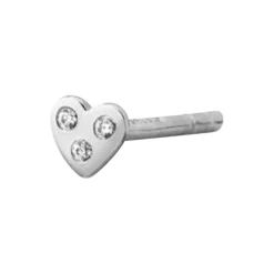 I Love Your Heart Earring Single, silver
