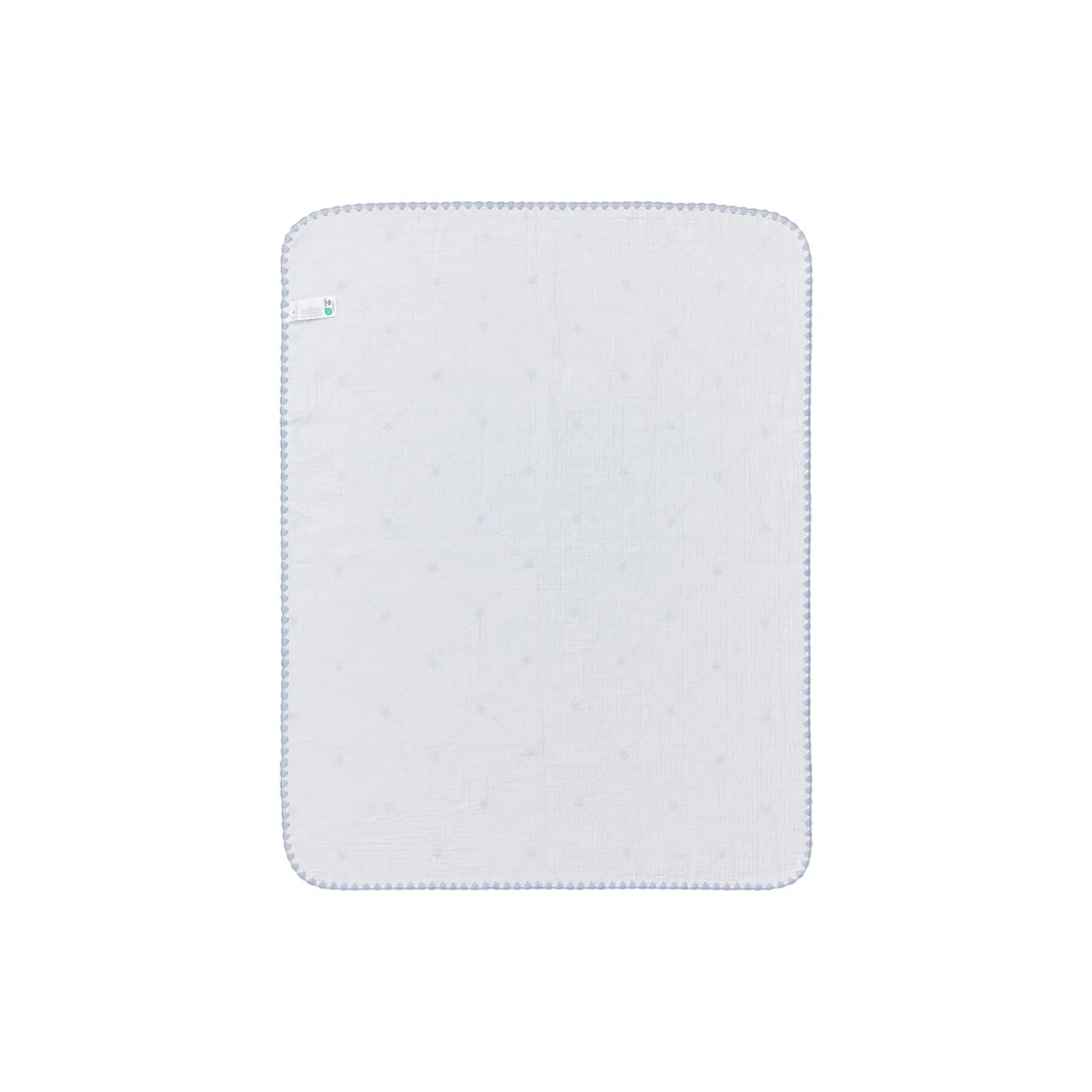 Icons Baby Signature Star Organic Cotton Throw, blue/white