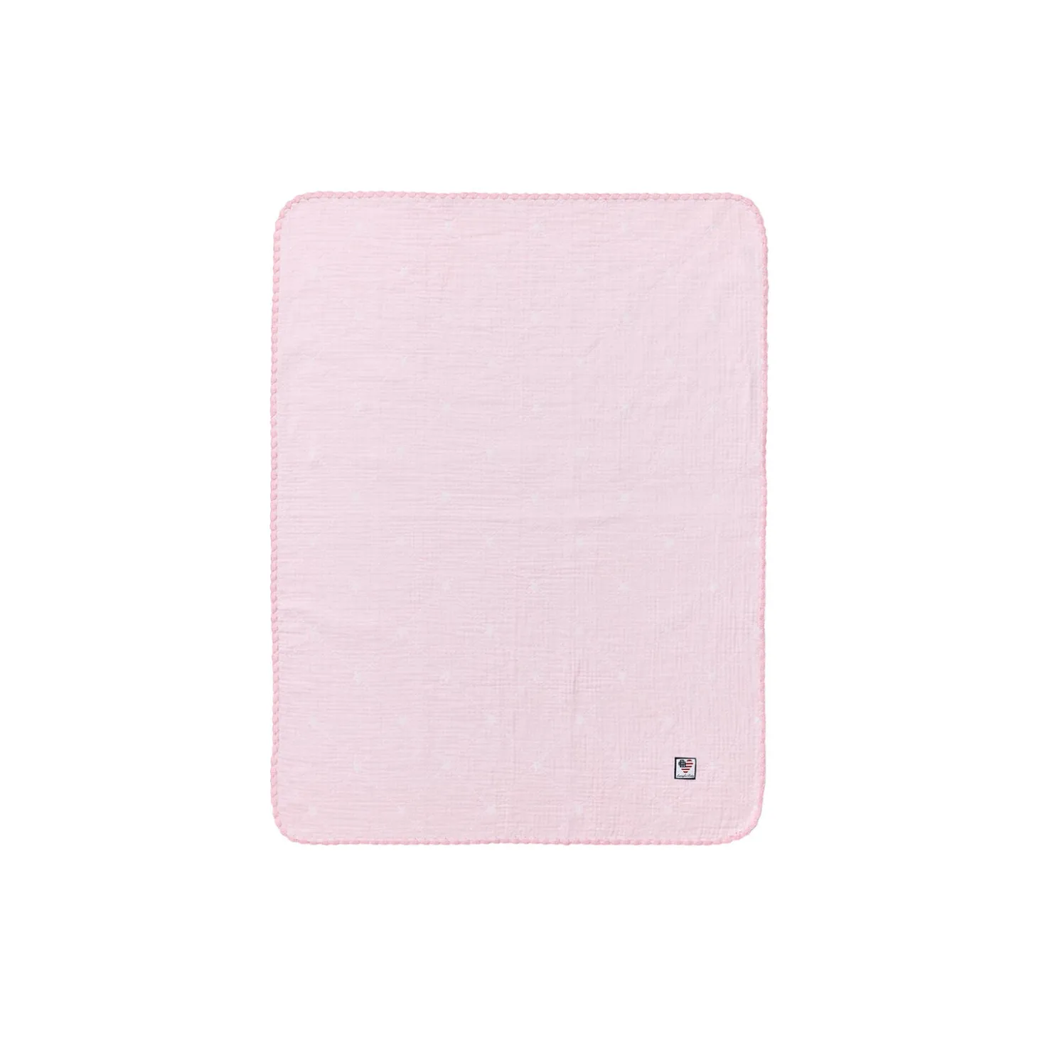 Icons Baby Signature Star Organic Cotton Throw, pink/white