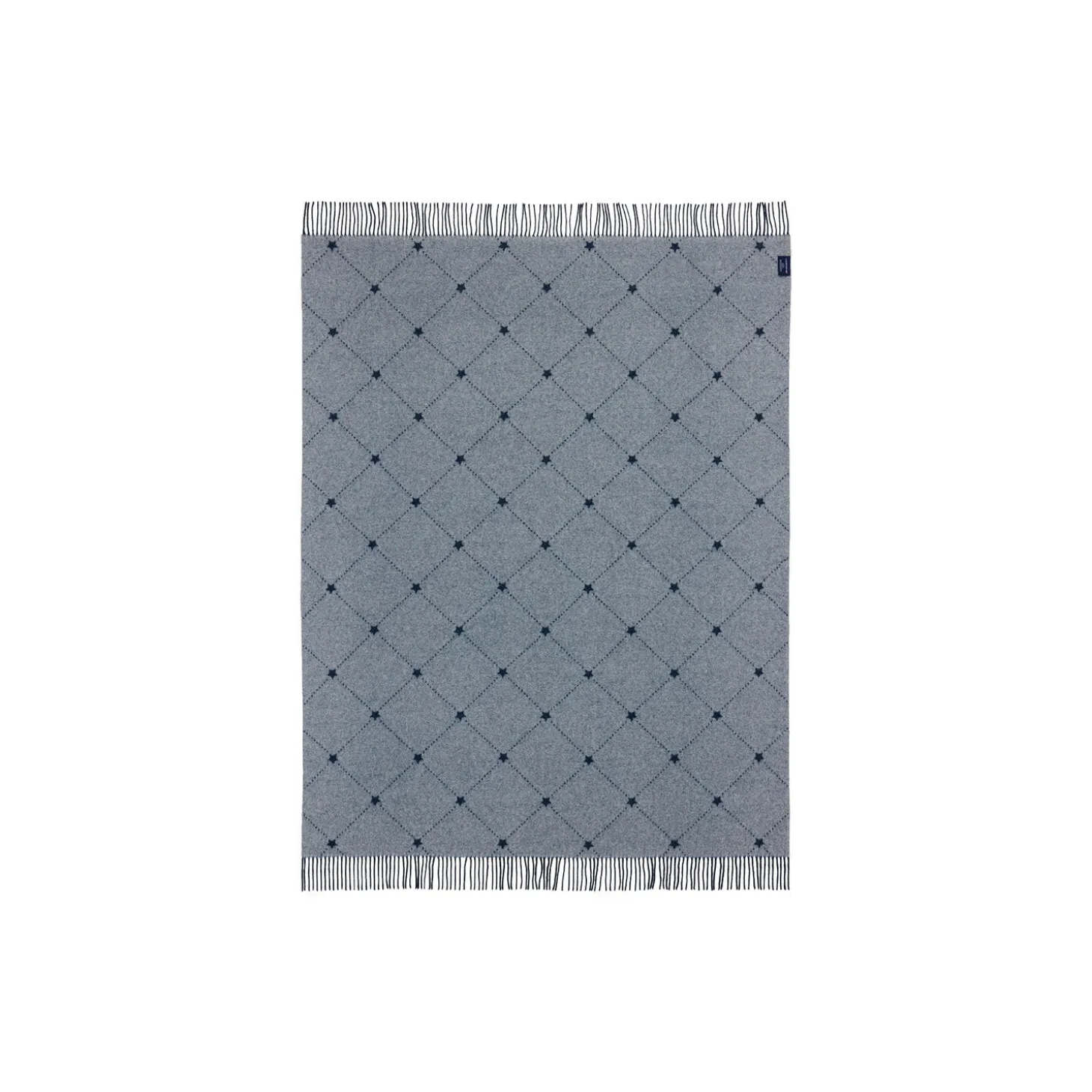 Icons Signature Star Recycled Wool Throw, navy/white