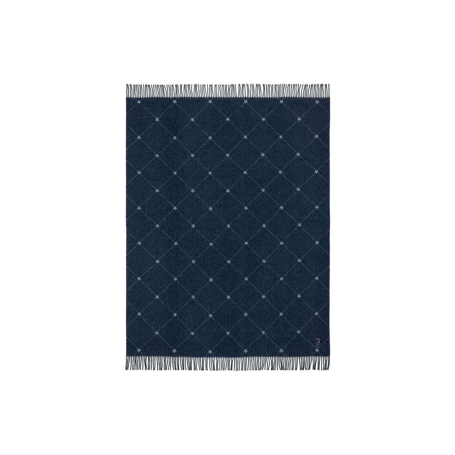 Icons Signature Star Recycled Wool Throw, navy/white