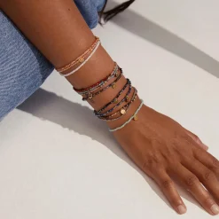 INDIE armbånd, light blue/brown