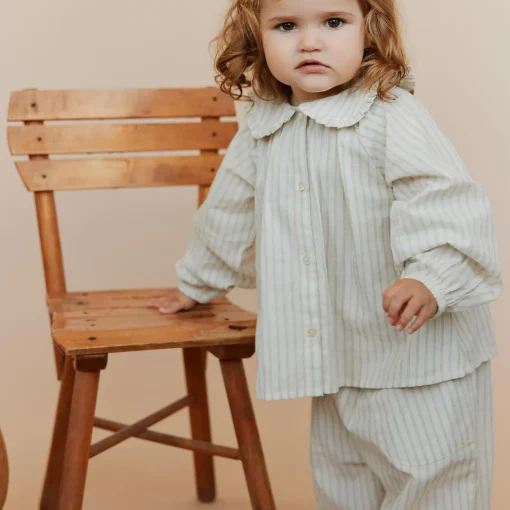 IngaSB Blouse, blue striped