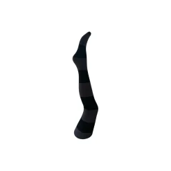 Inge wide stripe tights, dark grey w. black stripe