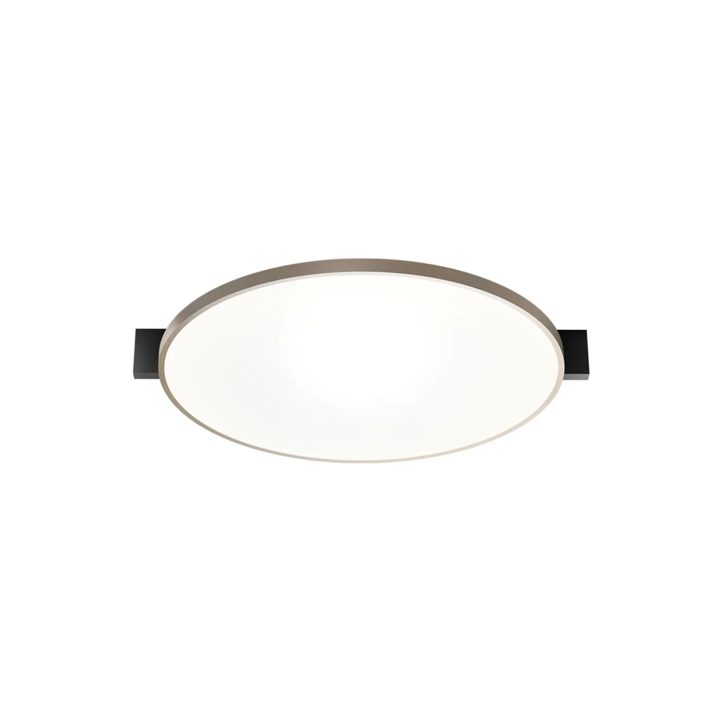 INLAY ROUND C3 loft-/væglampe, matt black/satin gold