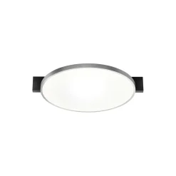 INLAY ROUND C2 loft-/væglampe, matt black/satin silver