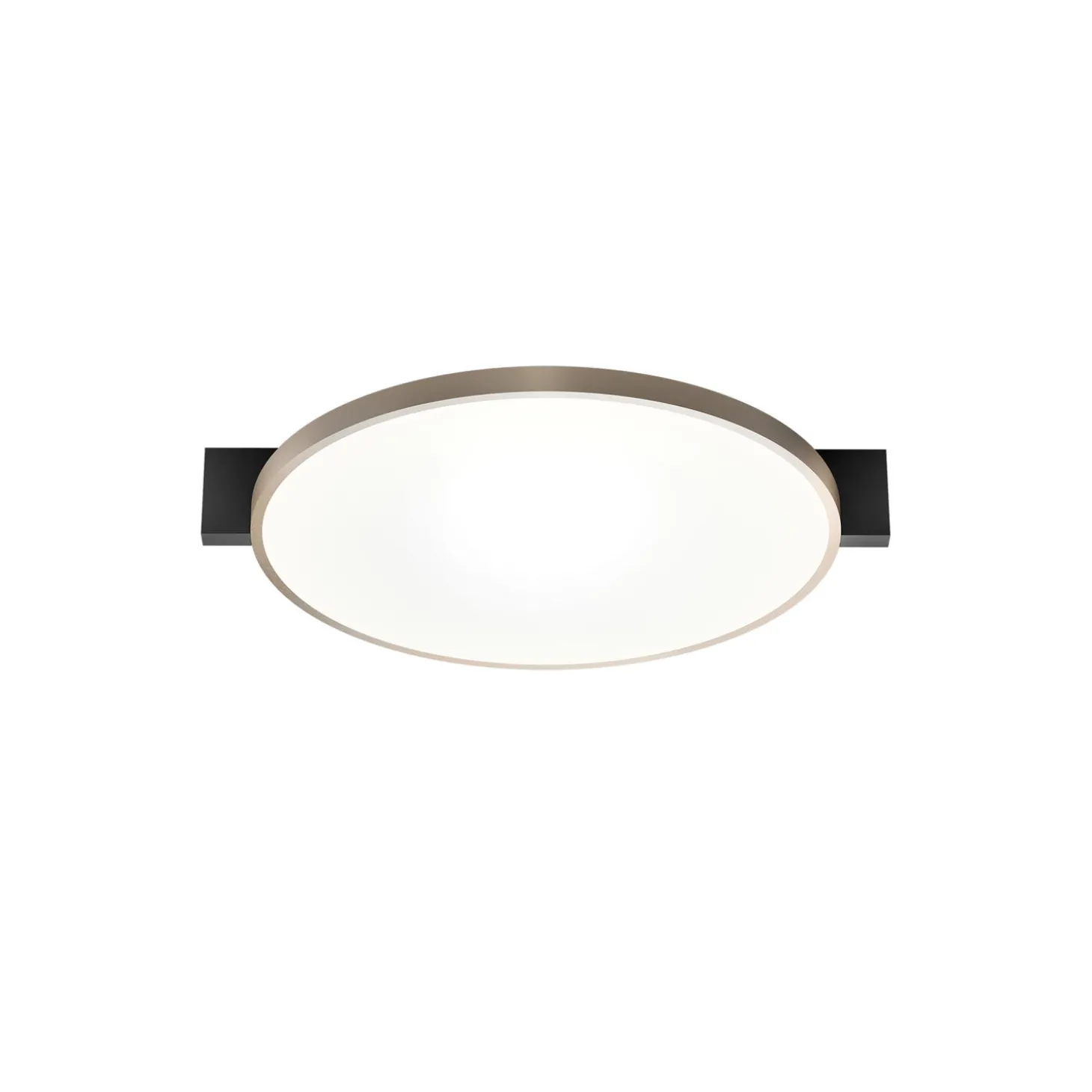 INLAY ROUND C2 loft-/væglampe, matt black/satin gold