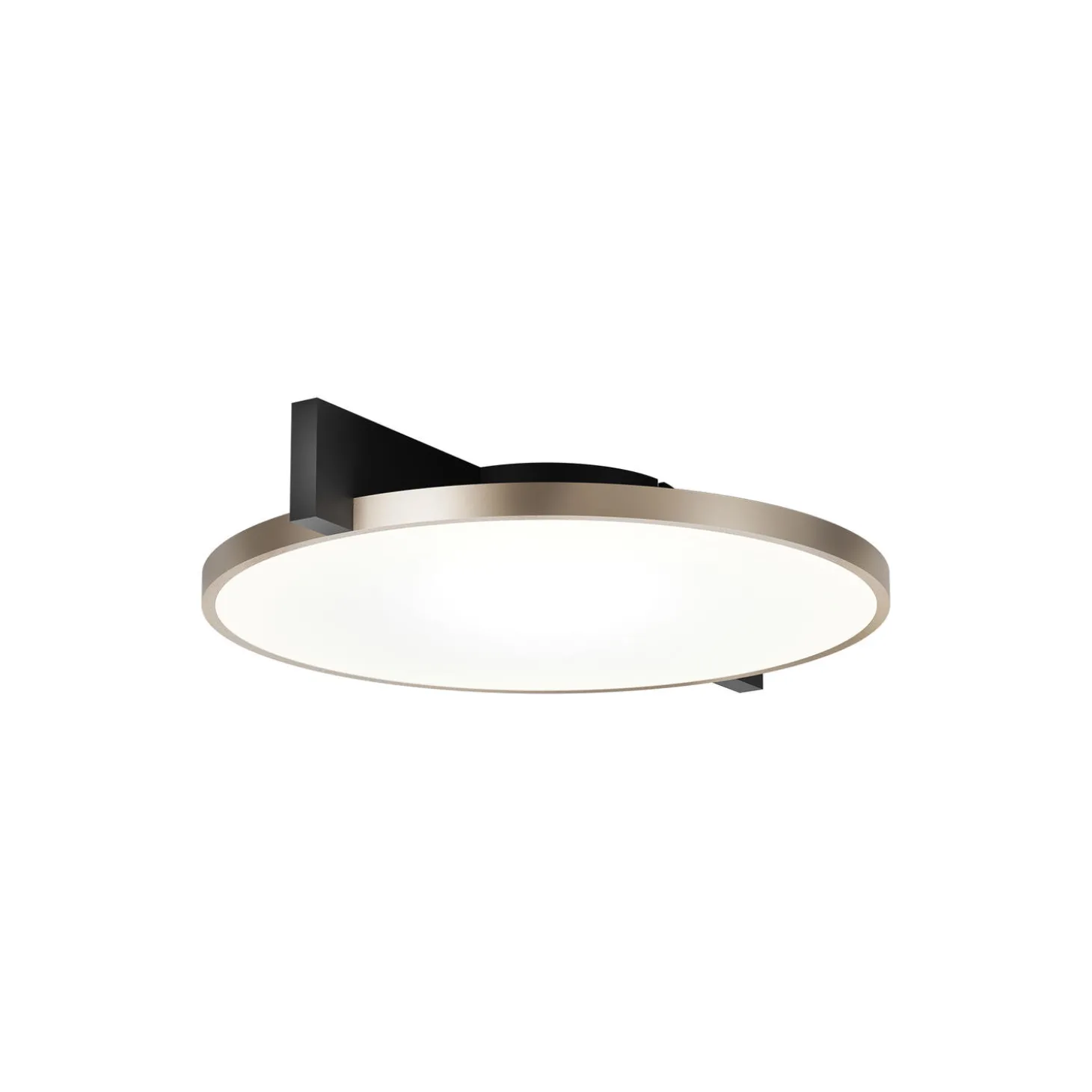 INLAY ROUND C2 loft-/væglampe, matt black/satin gold