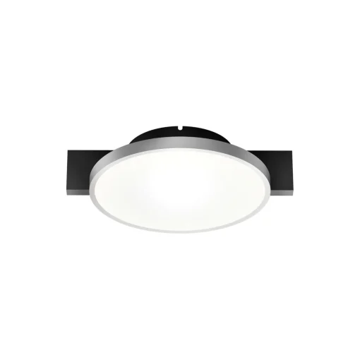 INLAY ROUND C1 loft-/væglampe, matt black/satin silver