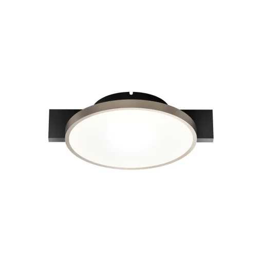 INLAY ROUND C1 loft-/væglampe, matt black/satin gold