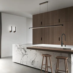 INLAY S1900 LINEAR pendel, matt black/satin gold