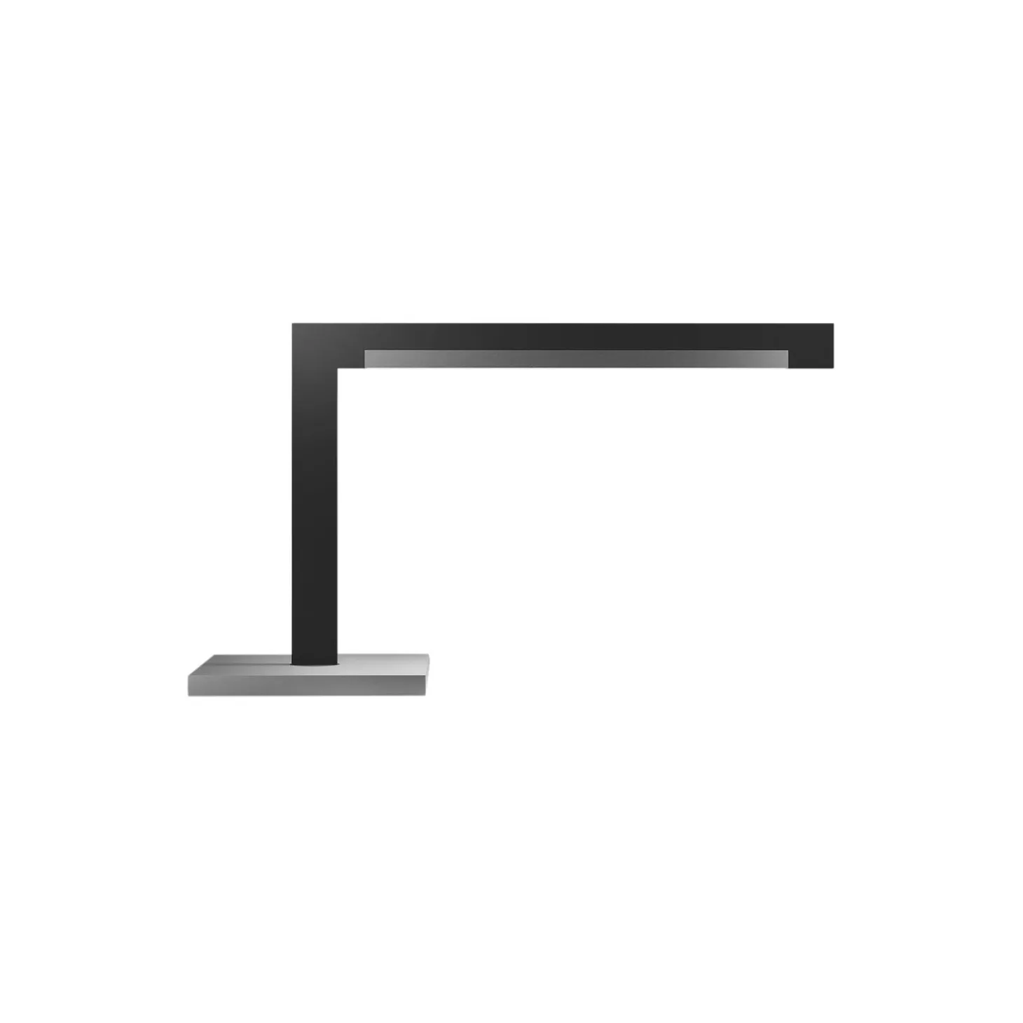 INLAY T2 LINEAR bordlampe, matt black/satin silver