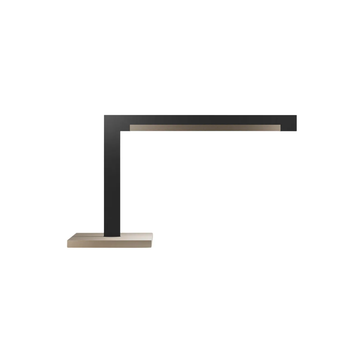 INLAY T2 LINEAR bordlampe, matt black/satin gold