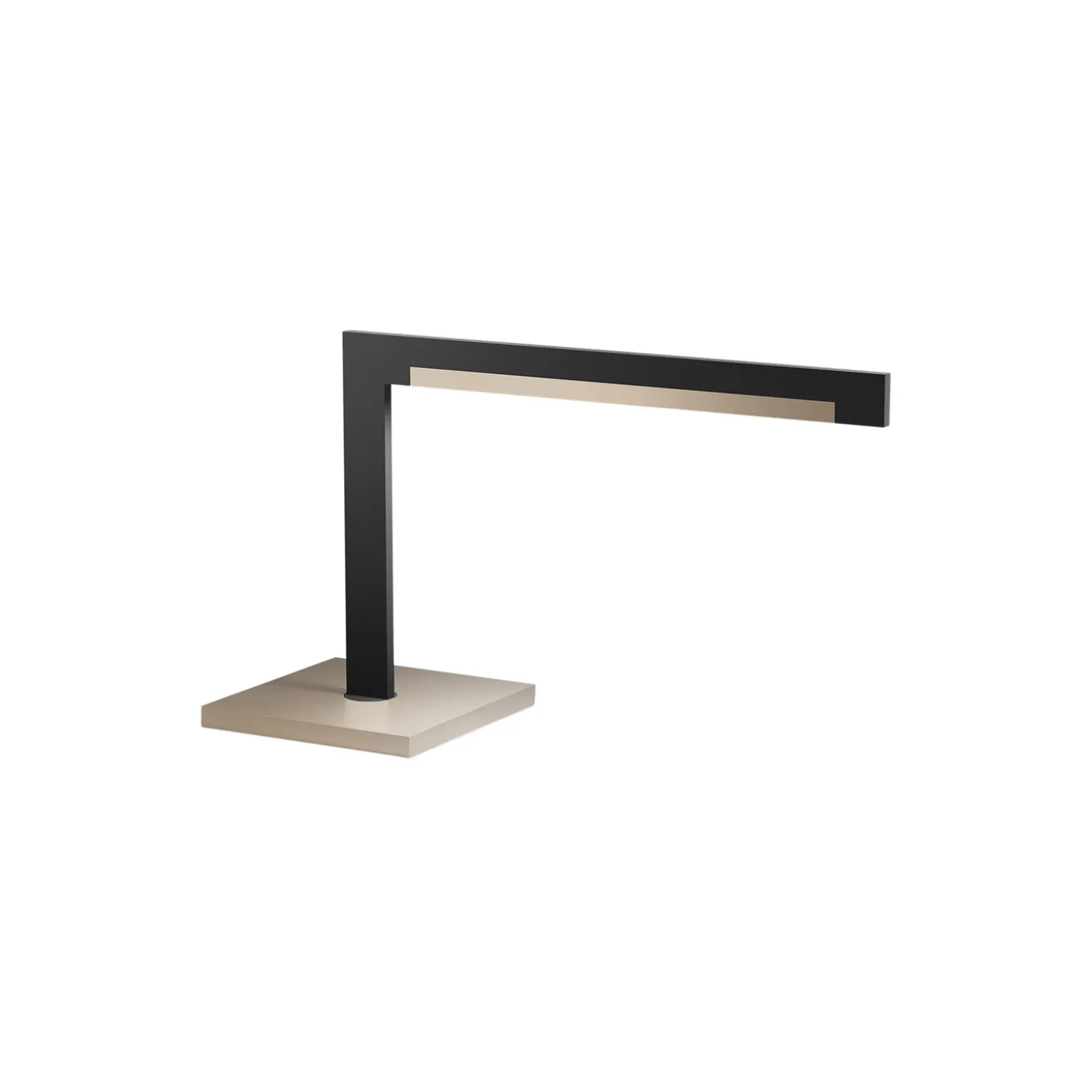 INLAY T2 LINEAR bordlampe, matt black/satin gold
