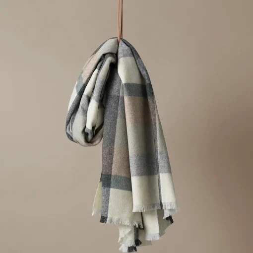 Intersection plaid, camel/white/grey
