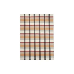 Intersection plaid, rusty red/white/grey