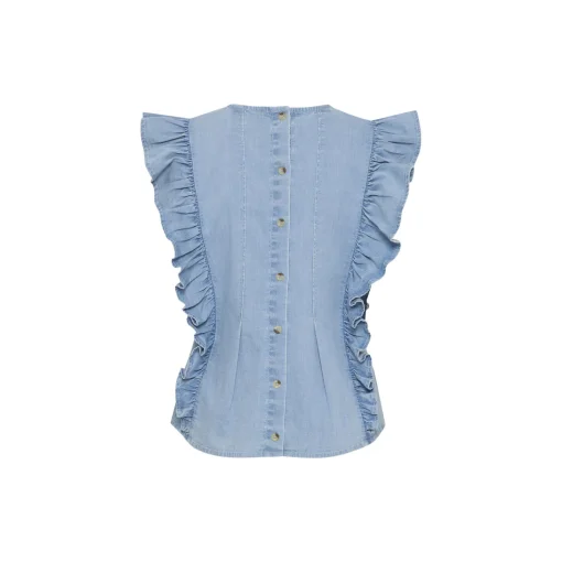 IR Trica Top, light denim blue