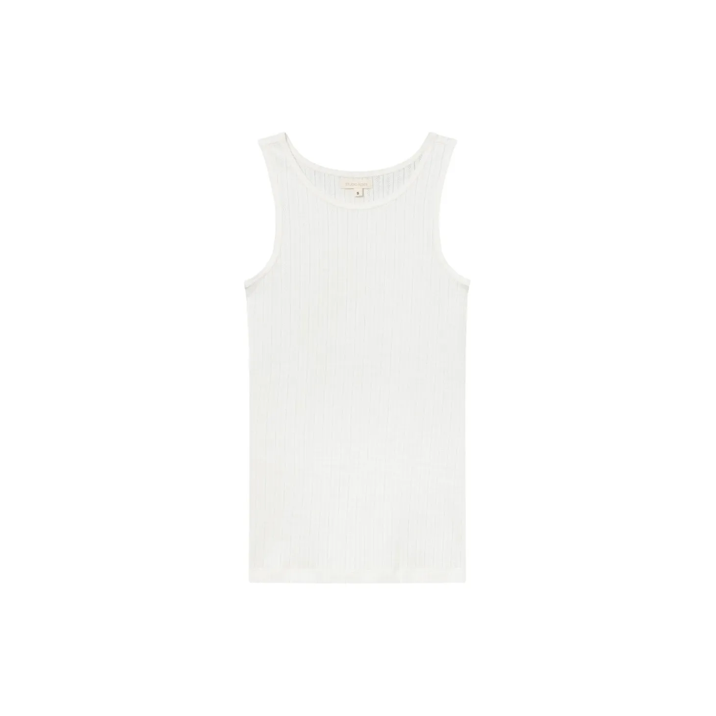 Irene pointelle top, white