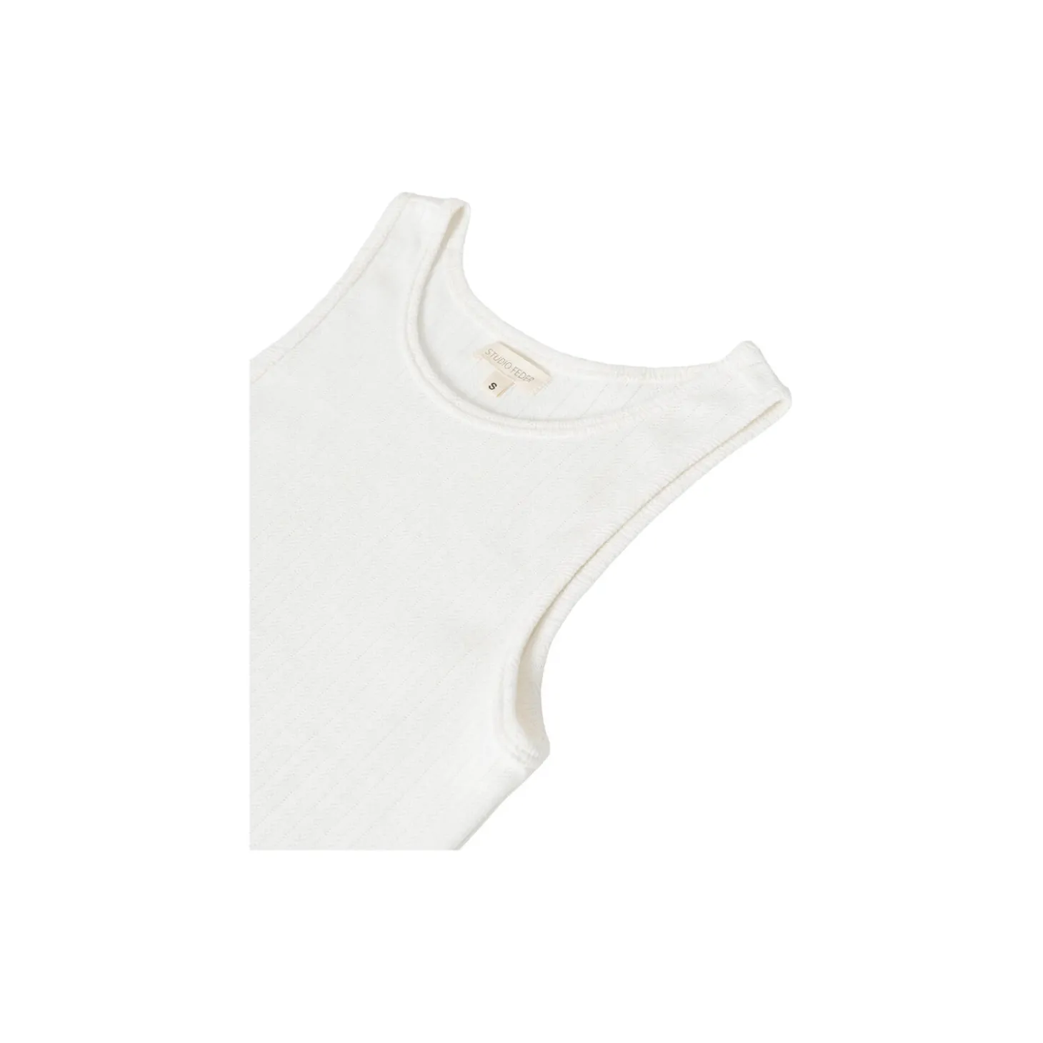 Irene pointelle top, white