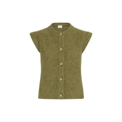 IRSILVI Waistcoat, green moss melange